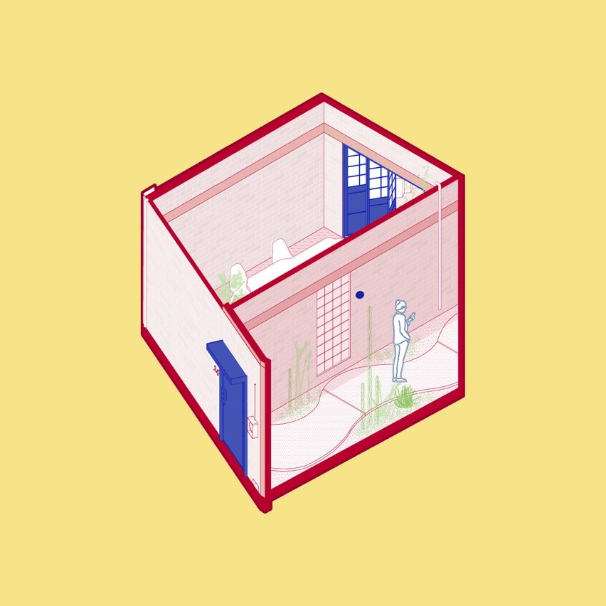 section drawing for Espacio santa tere