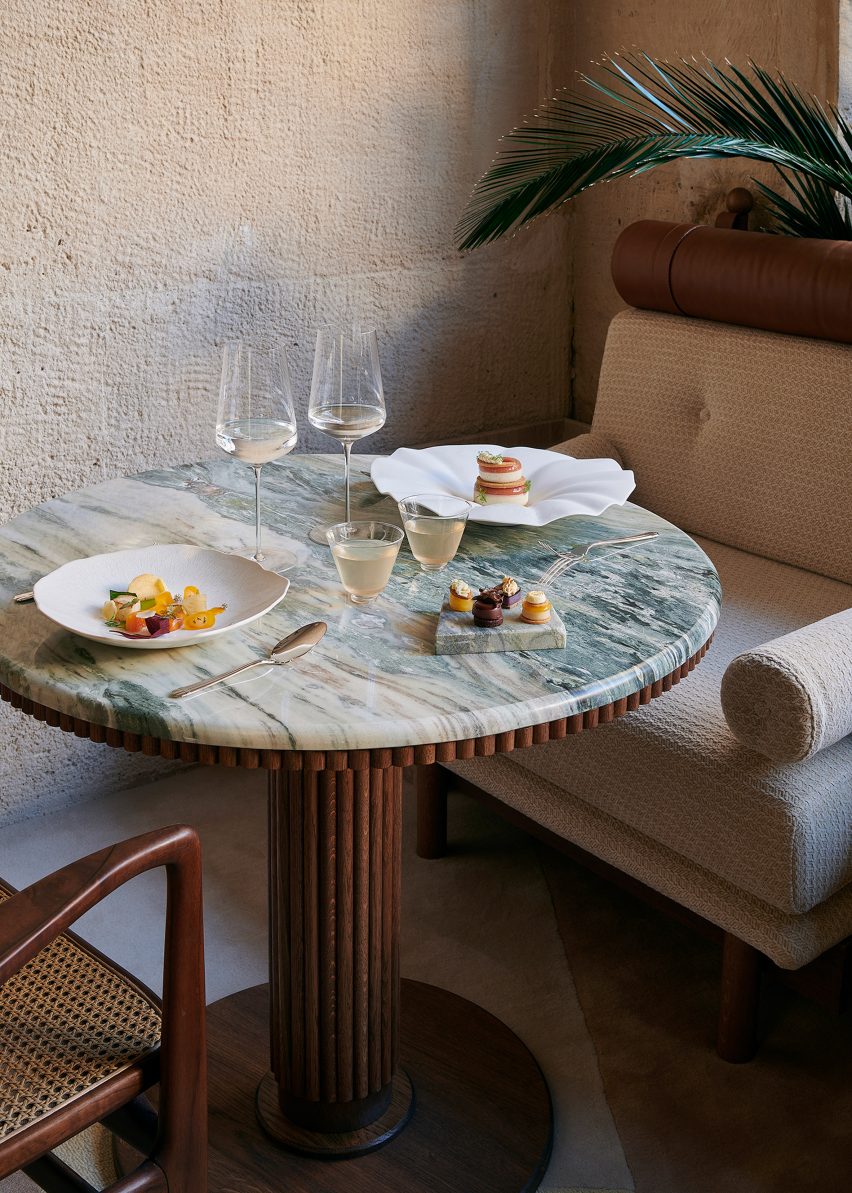 Marble table in Okha