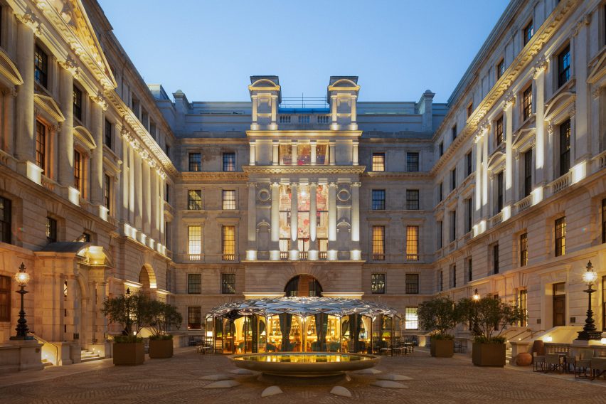 Old War Office Whitehall pavilion and courtyard