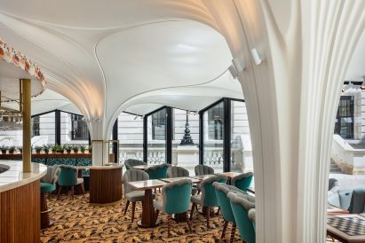 Interiors and dining space of Cafe La Perouse pavilion