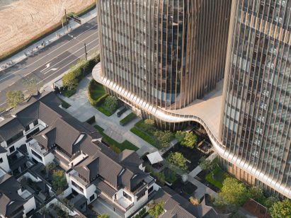 Exterior view of One Future in Hangzhou, China, by Aedas