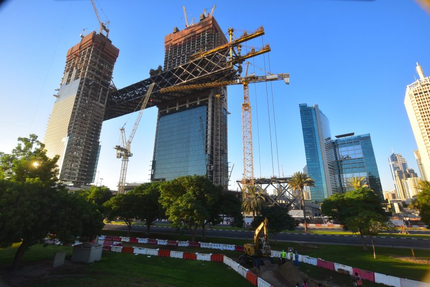 Construction photo of One Za'abeel by Nikken Sekkei