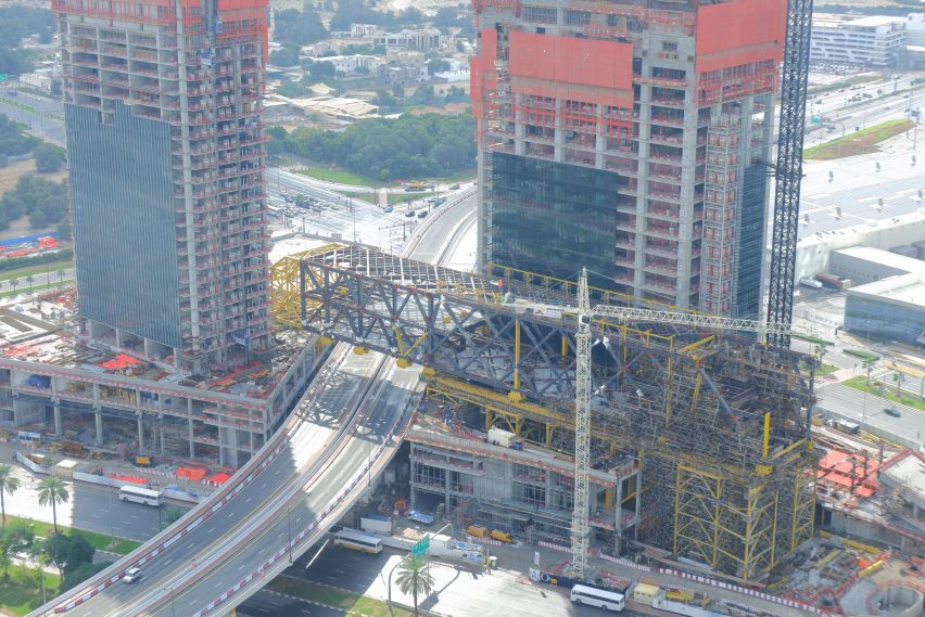 Construction photo of One Za'abeel by Nikken Sekkei