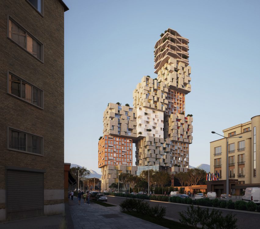 Hora Vertikale skyscraper in Tirana by OODA