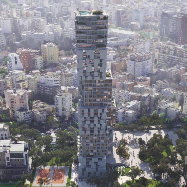 Staggered skyscraper in Tirana by OODA