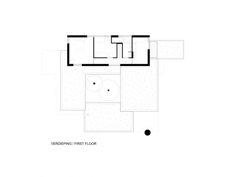 First floor plan of Open Park Villa by i29
