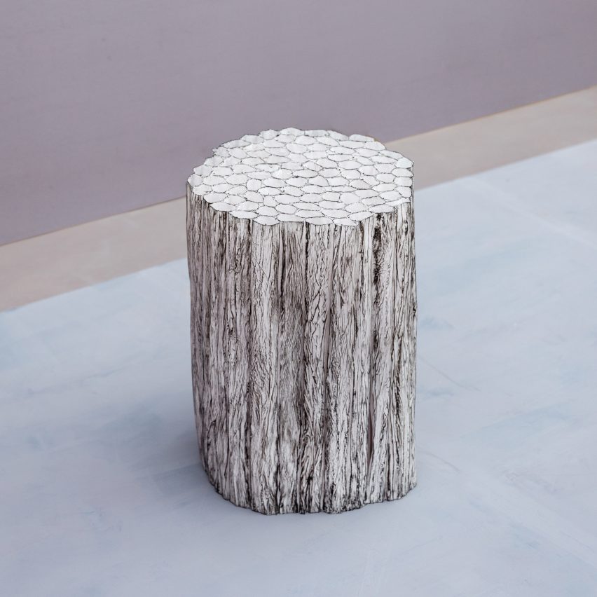 Paper Pleats furniture in black by Pao Hui Kao