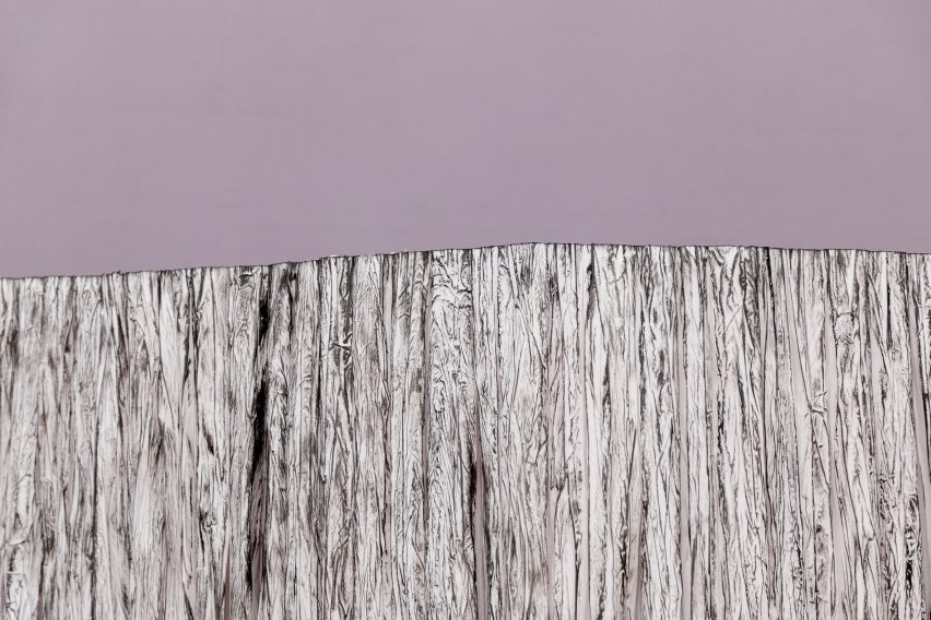 Paper Pleats furniture in black by Pao Hui Kao