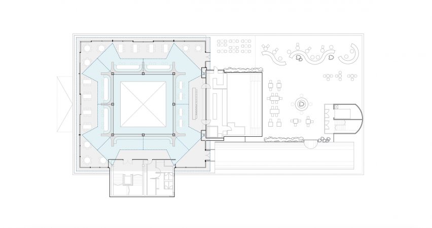Plan for brutalist restaurant in the Cantabrian Maritime Museum by Zooco Estudio