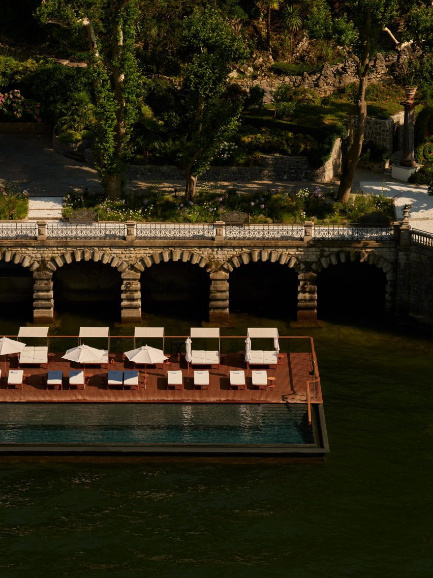 Infinity pool and spa at Lake Como, Italy, by Herzog & de Meuron