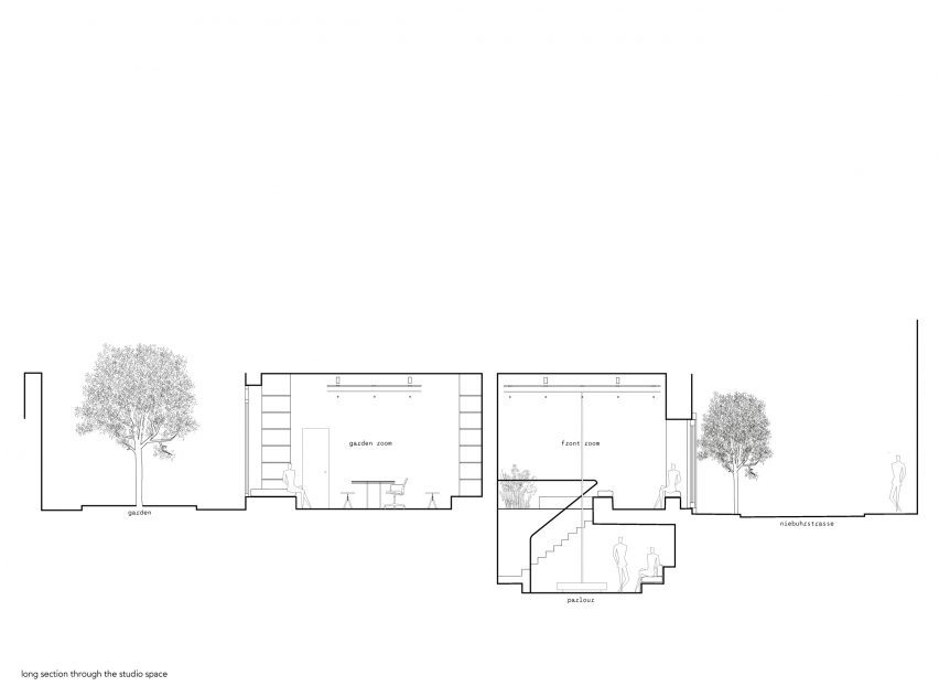 Plans of PSLab's Berlin studio by B-bis architecten