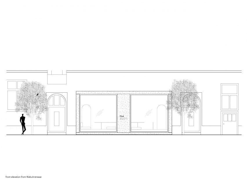 Plans of PSLab's Berlin studio by B-bis architecten