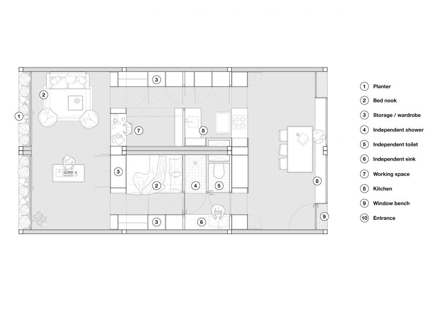 ReHome double unit floor plan