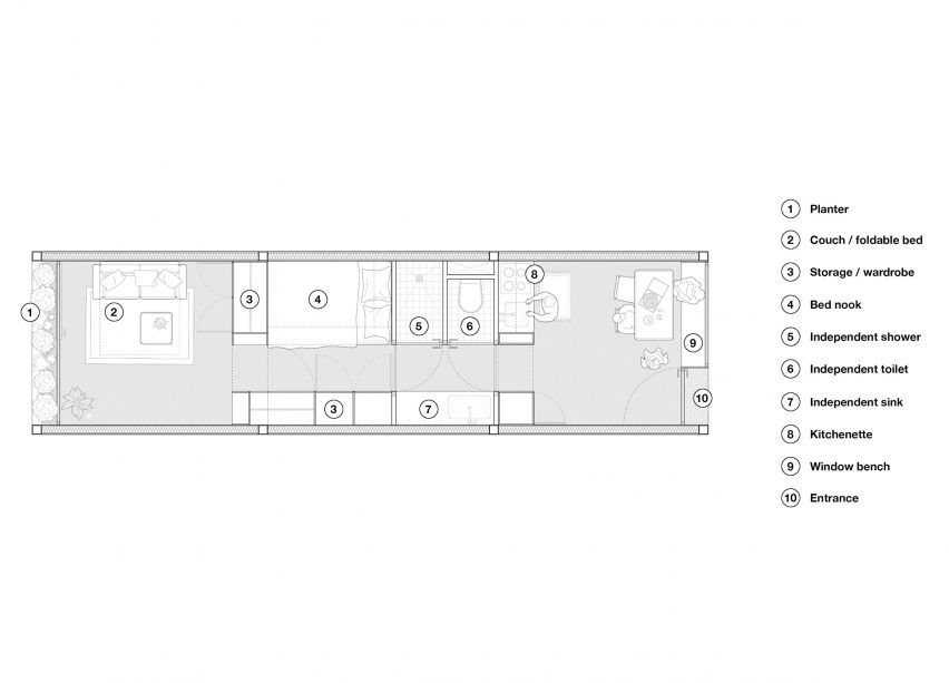 ReHome single unit floor plan