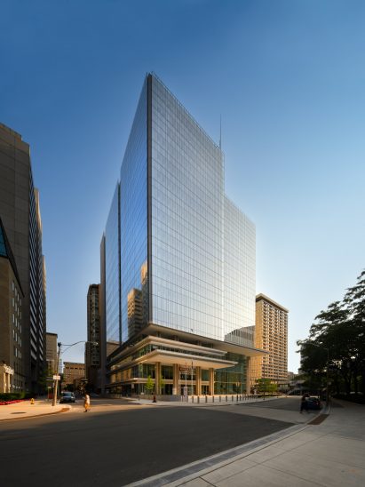 View of Toronto courthouse at night