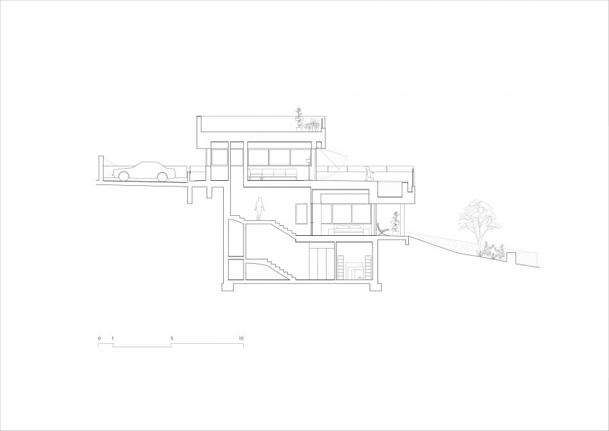 Section of Shift House by Nomo Studio