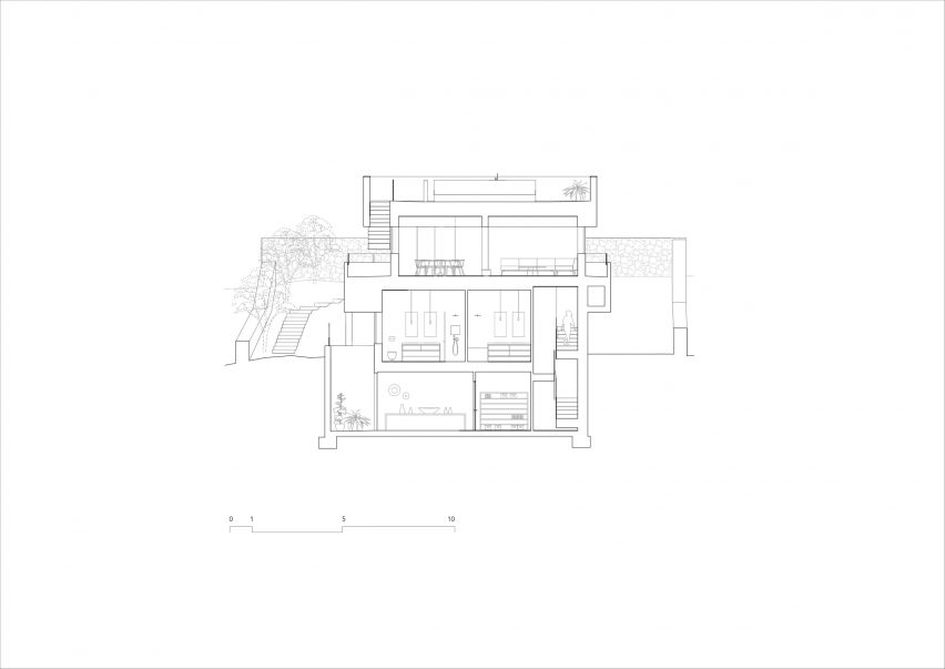 Section of Shift House by Nomo Studio