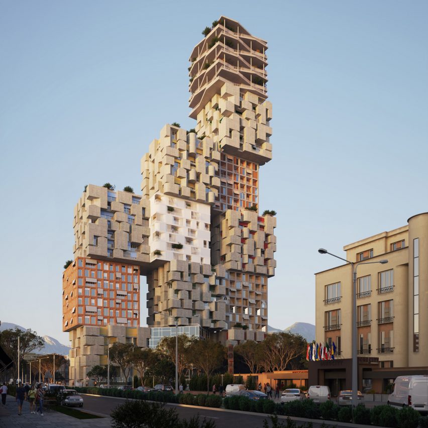 Hora Vertikale skyscraper in Tirana by OODA