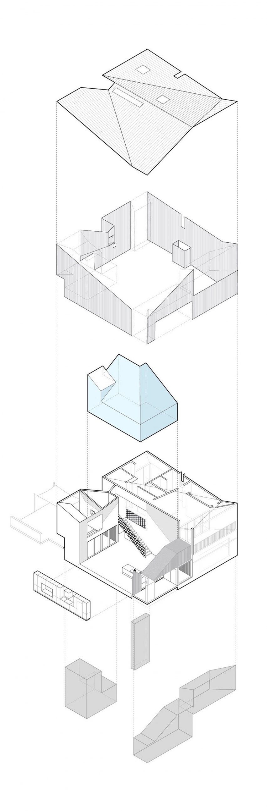Architectural axon drawing