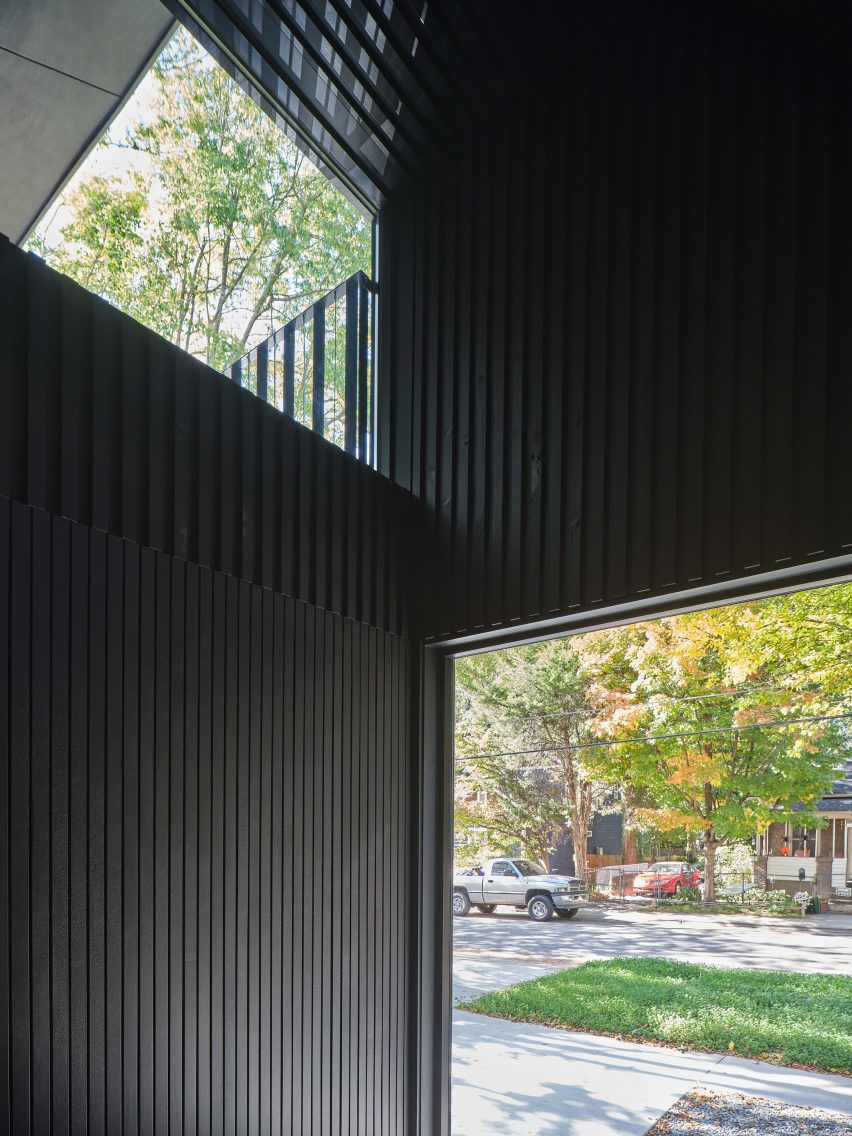 Black clad walls