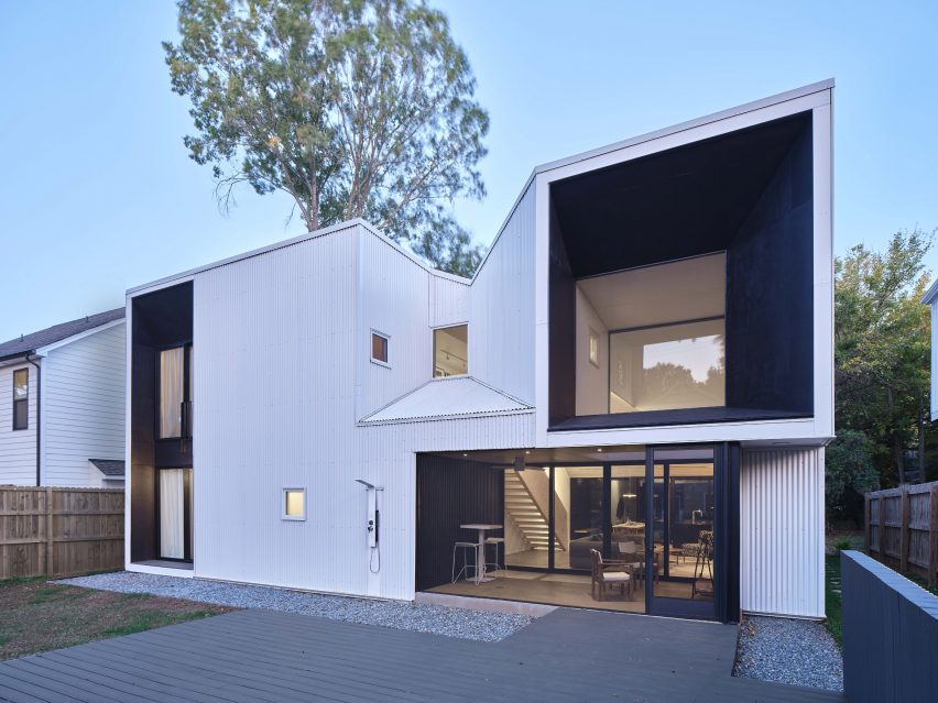 House with large windows and openings