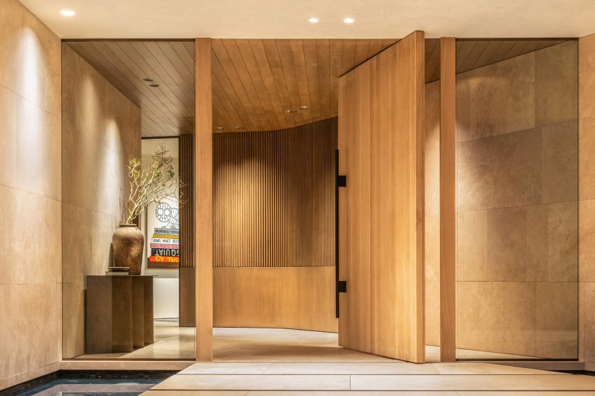 Large wood door