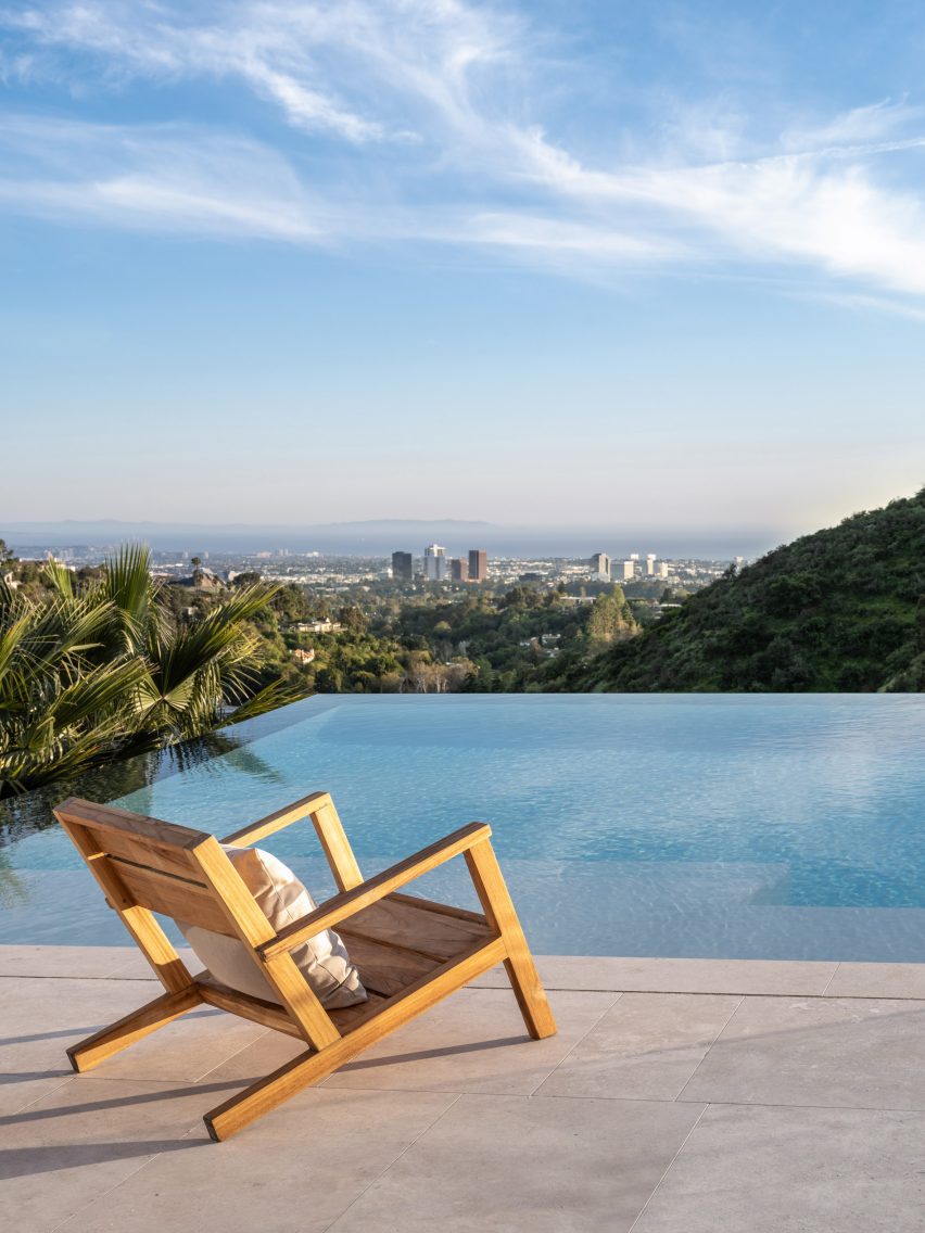 Chair by pool