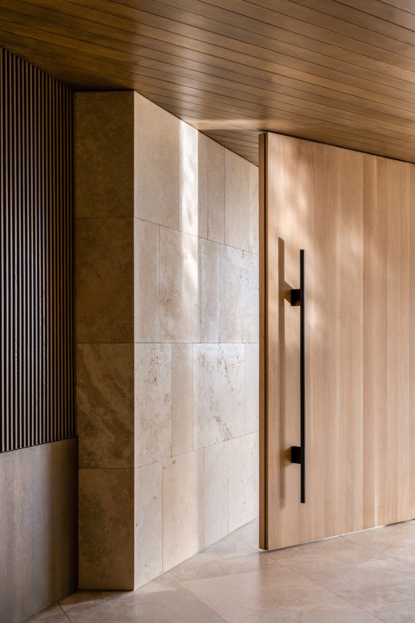 Large wood door