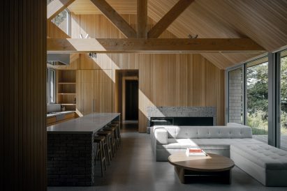 Gabled roof with skylight