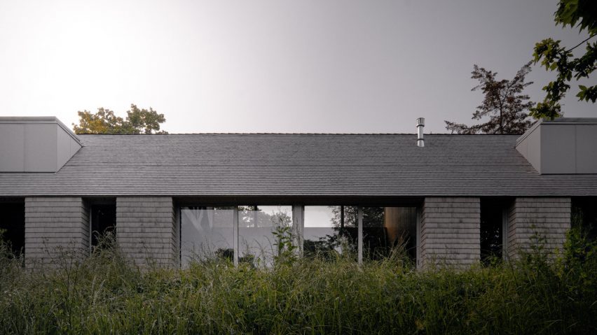 Cedar clad home