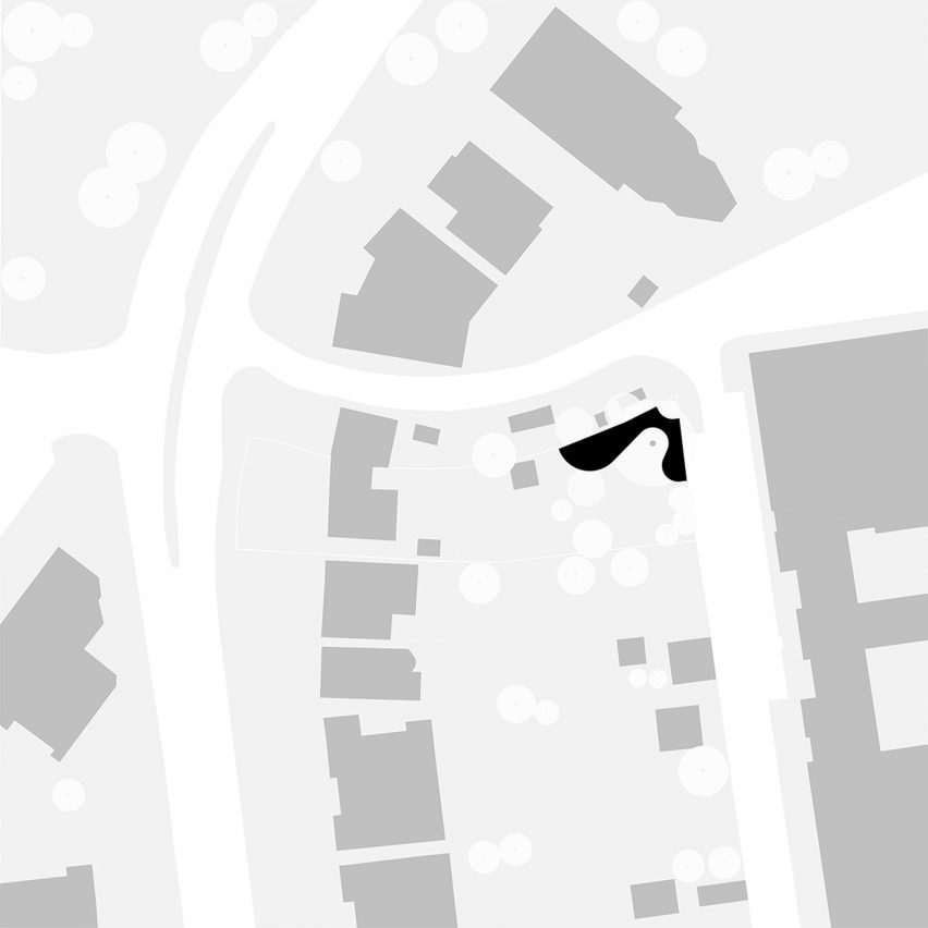 Location Plan of A Room Around a Tree in London by Tikari Works