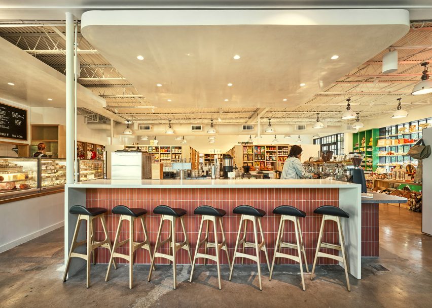 A bar in a grocery and market