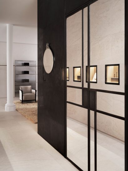 Cube inside fashion store in Mayfair