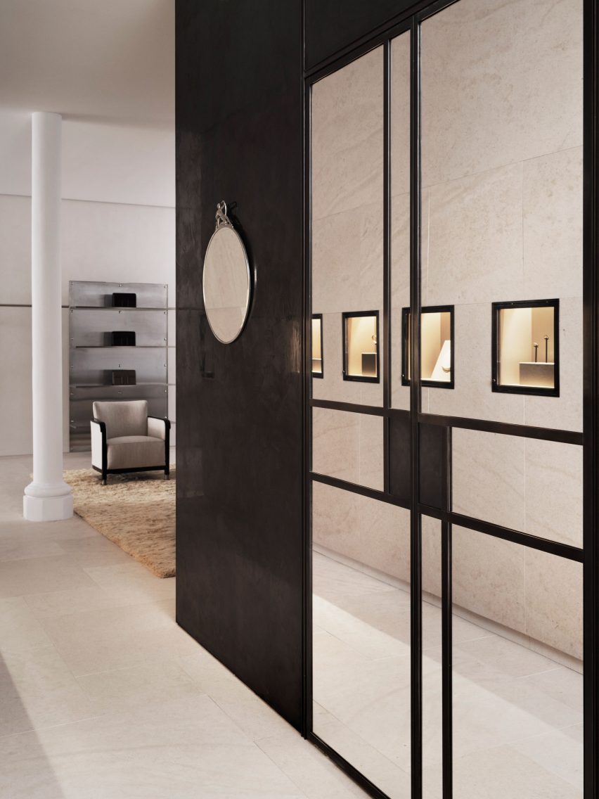 Cube inside fashion store in Mayfair