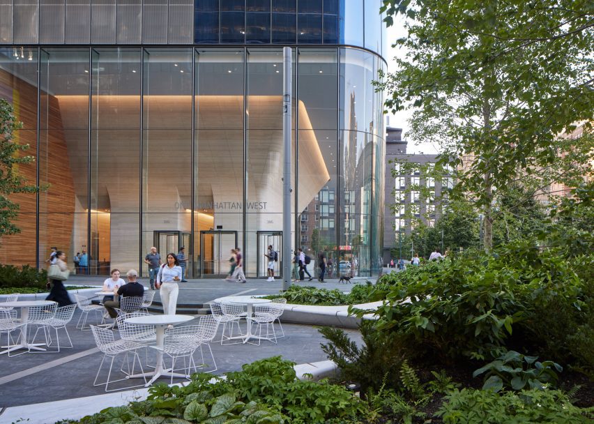 Glass facade at ground level