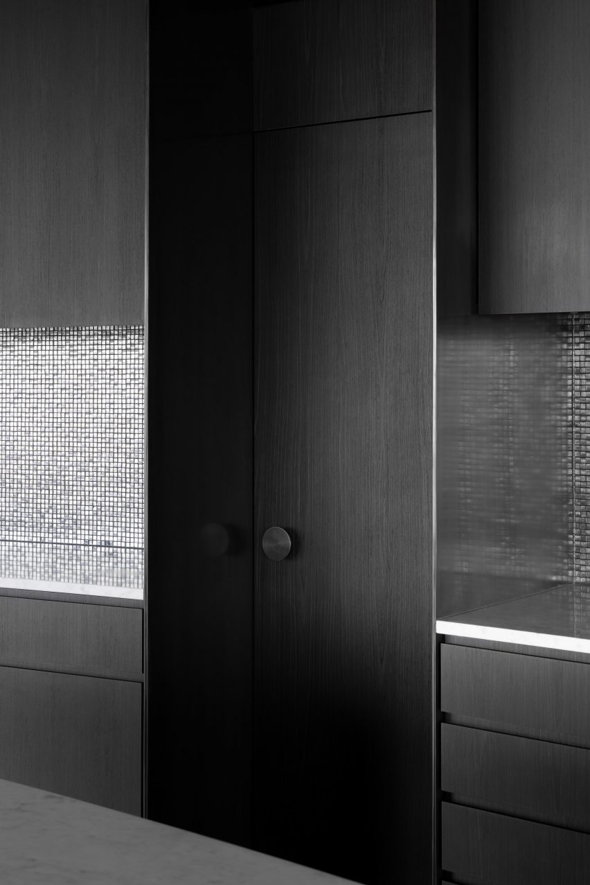 Black interior of Peninsula House in Melbourne