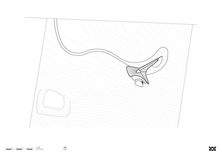Site plan of Peninsula House by Wood Marsh
