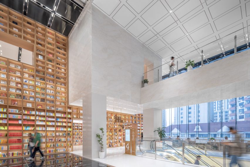 Interior of Shanghai Book City by Wutopia Lab