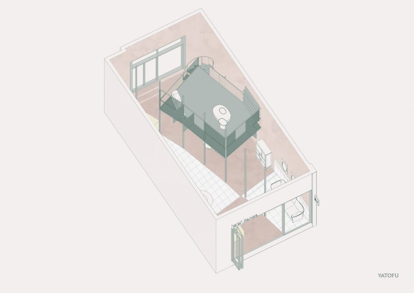Axonometric of Jianze Showroom in China by Yatofu