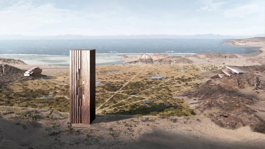 Zardun resort at Neom by OMA and Chris van Duijn