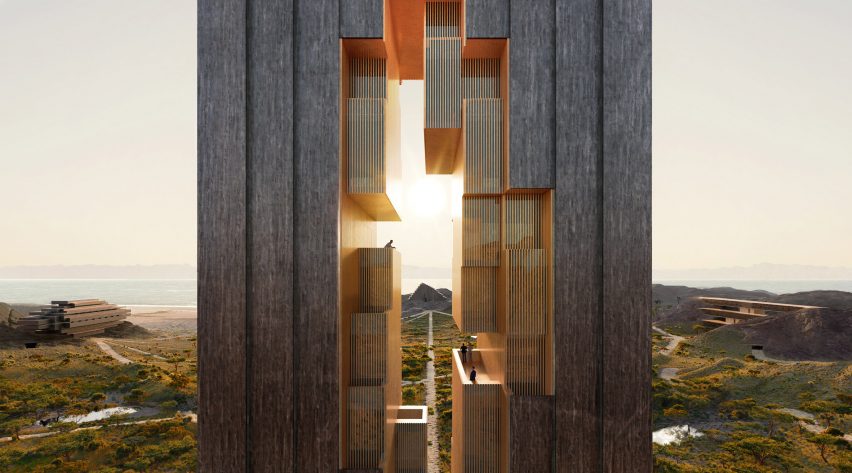 Zardun resort at Neom by OMA and Chris van Duijn