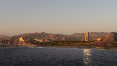 Zardun resort at Neom by OMA and Chris van Duijn