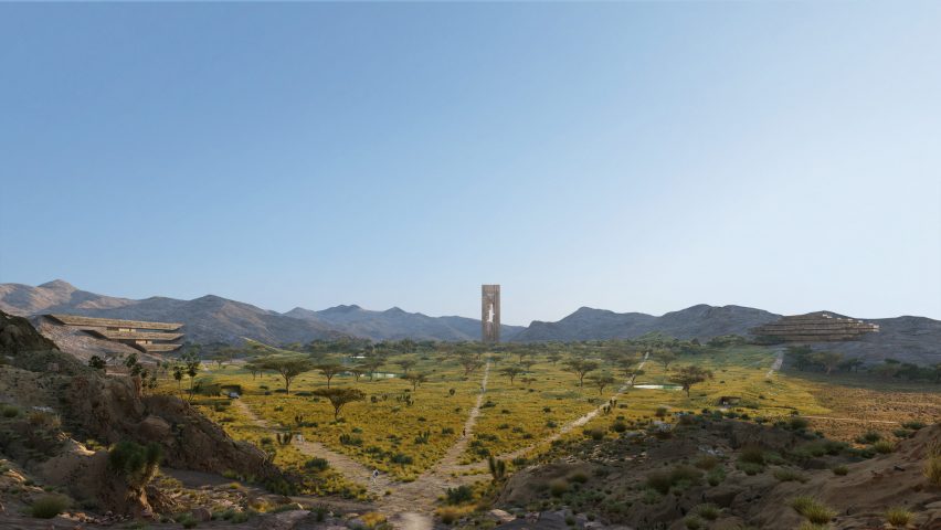 Zardun resort at Neom by OMA and Chris van Duijn