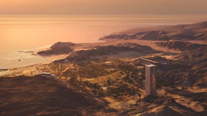 Renderings for Zardun in Saudi Arabia, designed by OMA