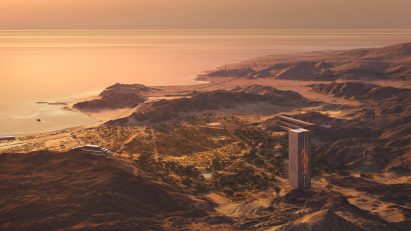 Zardun resort at Neom by OMA and Chris van Duijn