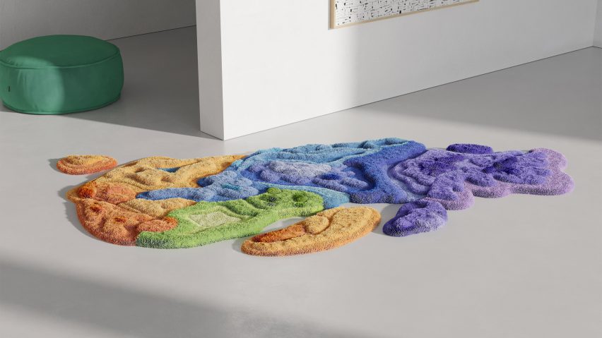 Photo of textiles at the Arab Design Now exhibition during Design Doha