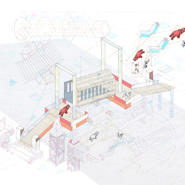 Student work axonometric drawing