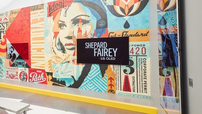 LG OLED and Shepard Fairey exhibition at Frieze Los Angeles
