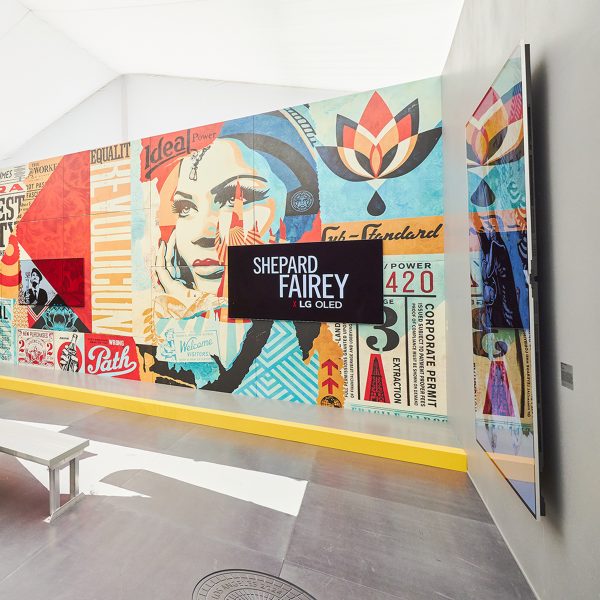 LG OLED and Shepard Fairey exhibition at Frieze Los Angeles