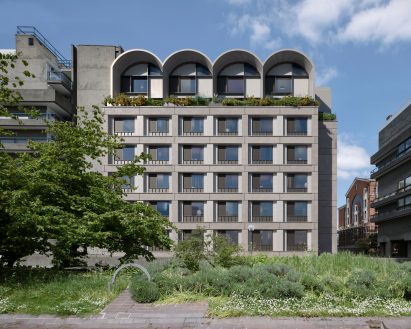 Elevation view of Cornerstone by AHMM in London